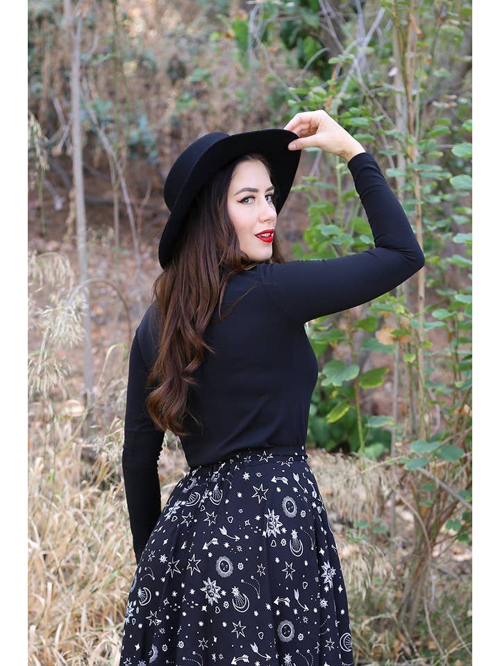 Retrolicious - Wholesale Knit Top - Women's - Black Mock Neck Top3