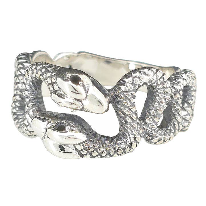 Sterlingsølv sammenflettet slanger ring for engroshandel hos Amberman
