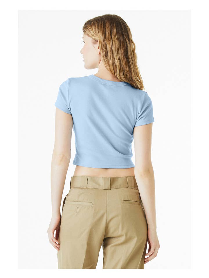 Total Apparel - Wholesale T-Shirt - Women's - Bella Canvas Ladies' Micro Ribbed Baby Tee | Cropped | 10108