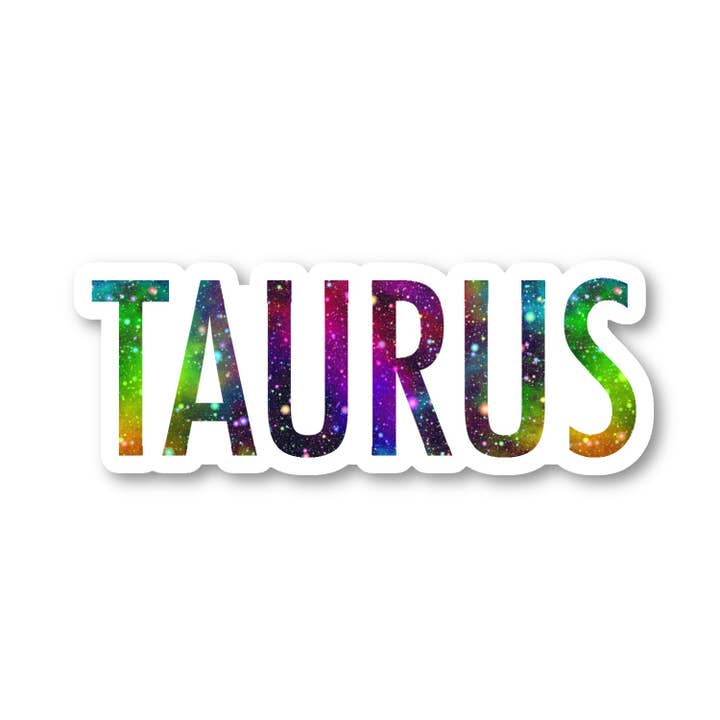 Taurus Astrology Sign Galaxy Astrology 3 Pack - Set of 2.5, 3 and 4 Inch Vinyl Laptop Stickers - Galaxy Astrology for Laptop, Phone, Water Bottle, Car & More Decal (3 Pack) for wholesale by FunPopStickers