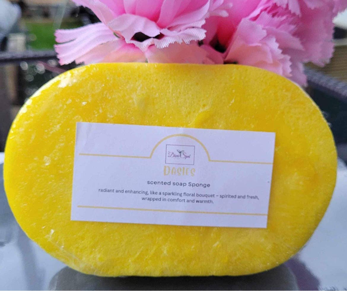 Divaspa – wholesale Bath pouf/sponge – Daisies Soap Sponge2