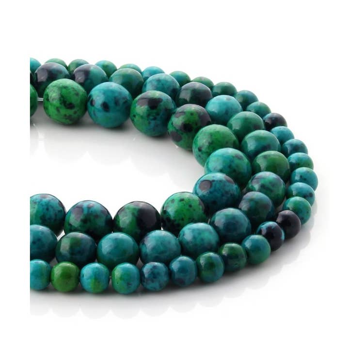 Chrysocolla Ball Strips for wholesale by UniArt