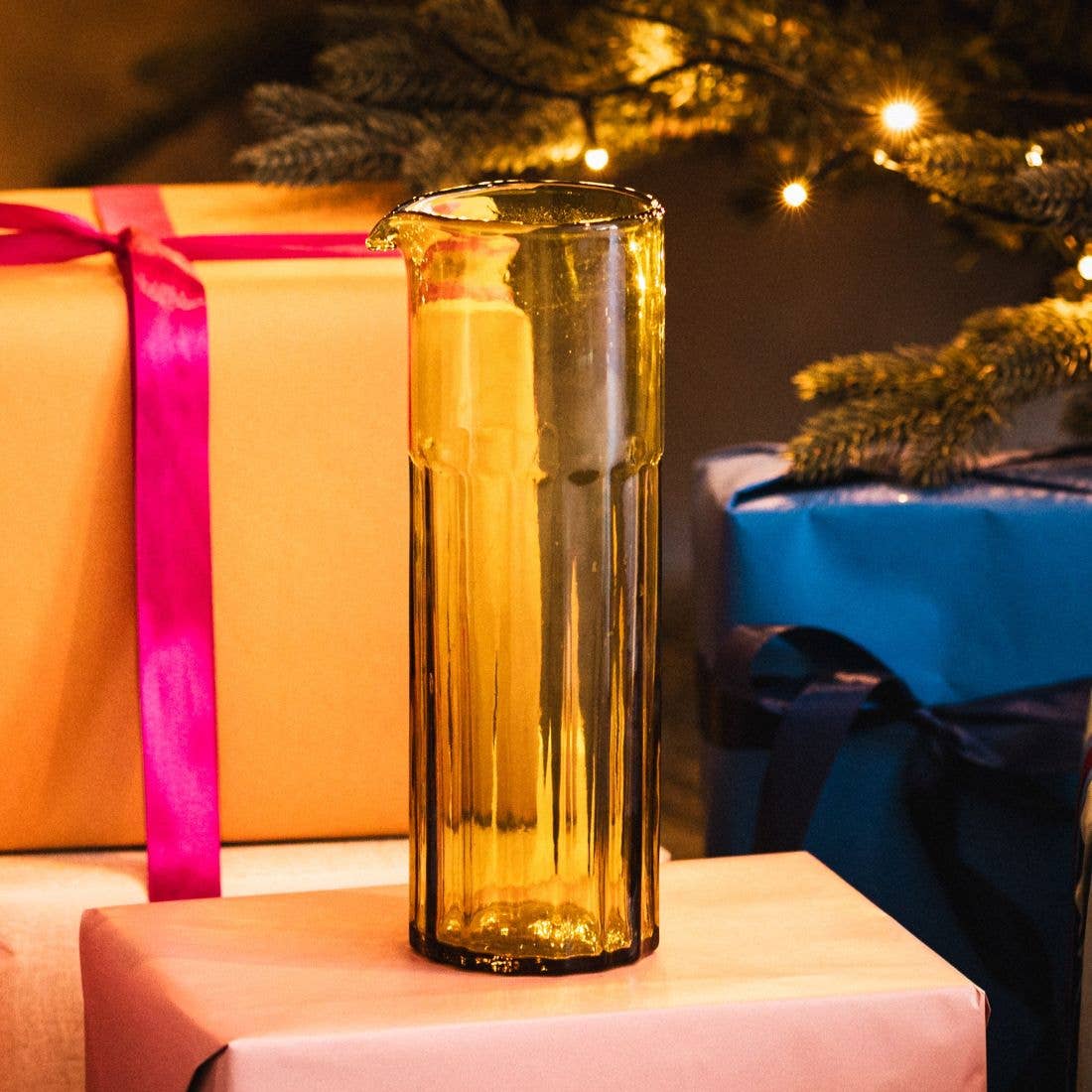 Brût Home and Glassware - Wholesale Carafe - Carafe Reed 100 CL | Jug | amber1