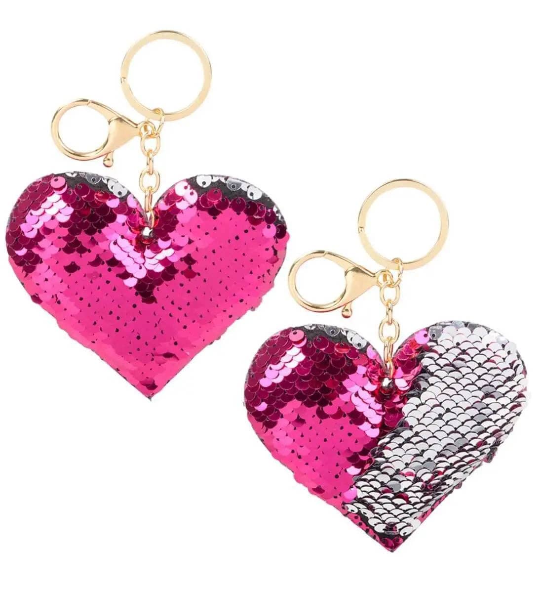 Party Expo, LLC - Vente Porte-clés – femme - Porte-clés cœur à paillettes0