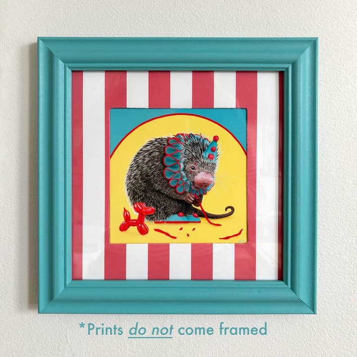 One Lane Studios - Wholesale Art Print - Henry (Porcupine Clown) Print2