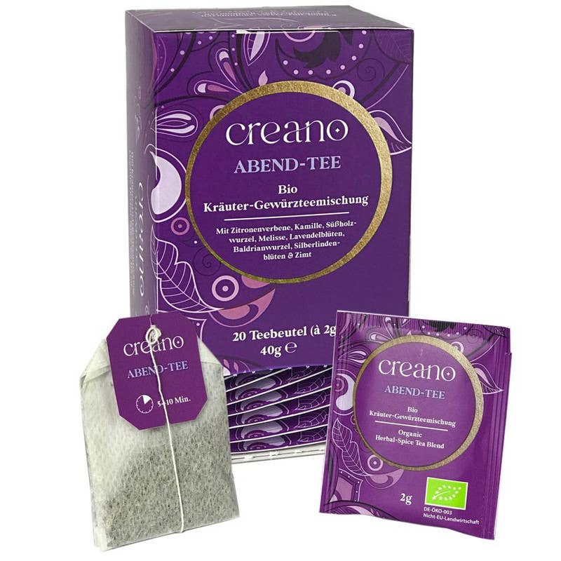 Creano - Wholesale Health/Detox Tea - Pack of 20 organic tea bags evening tea*6
