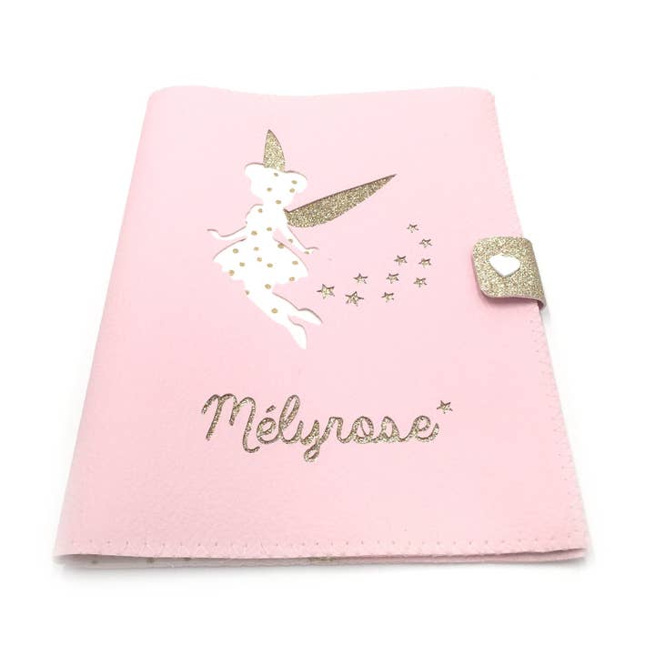 Funda para cartilla de salud de hada en piel sintética rosa para venta al por mayor de Crapaud Chou