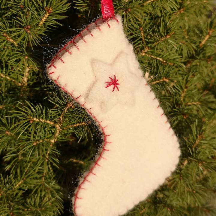 Cool Trade Winds - Vendita all'ingrosso Calza natalizia - Mini calza natalizia in feltro fatta2