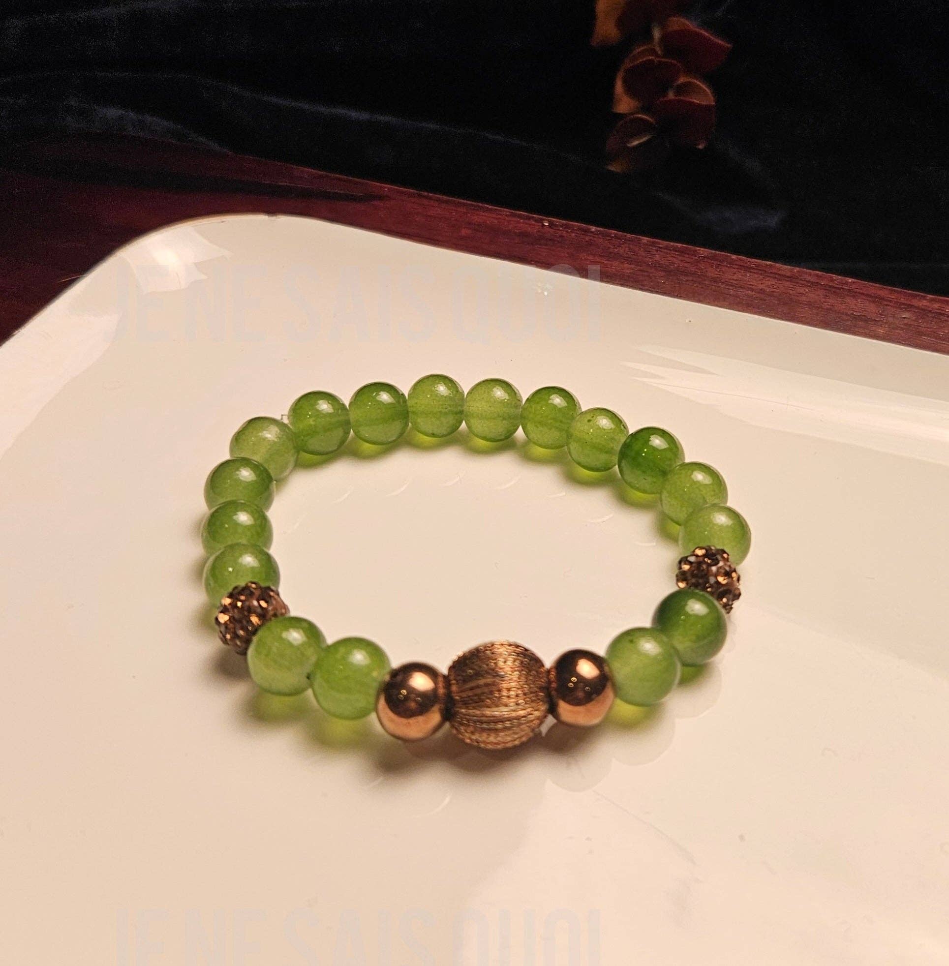 Je Ne Sais Quoi - Wholesale Beaded Bracelet - Luminous Grace- Limited Edition- Silk Leaf1