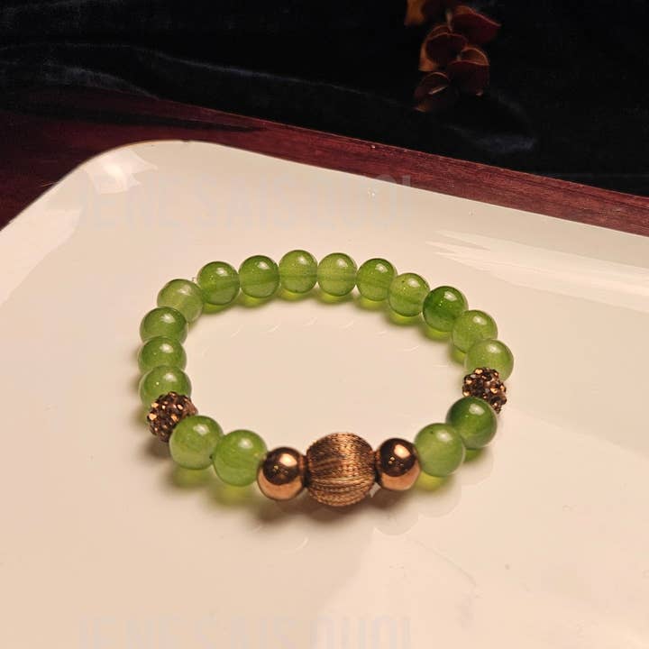 Je Ne Sais Quoi - Wholesale Beaded Bracelet - Luminous Grace- Limited Edition- Silk Leaf1