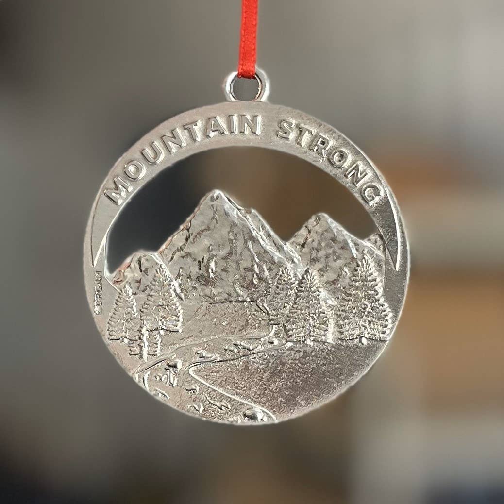 House of Morgan Pewter - Wholesale Ornament - Handmade Mountain Strong Gift - Hurricane Helene Charity0