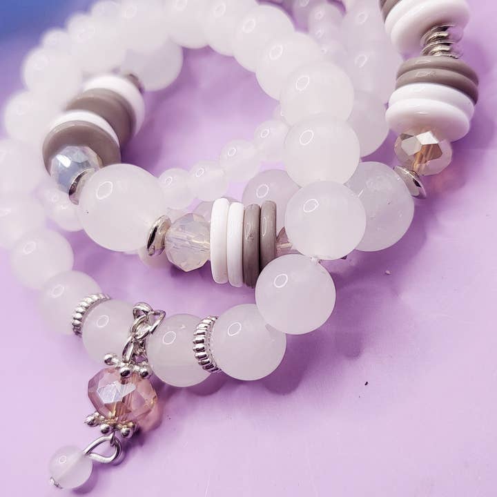 Arya Jewellery Wholesale – wholesale Jewellery set – Crystal Charm Ceramic Beaded Bracelet Set7