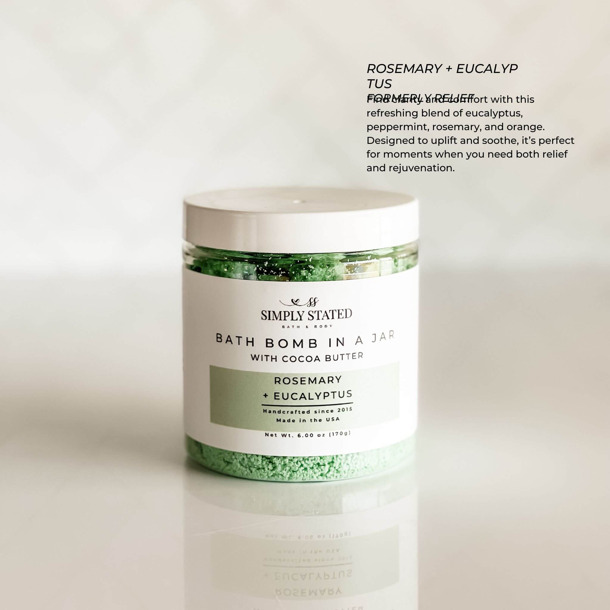 Simply Stated Bath & Body - Vente Bombe de bain/poudre effervescente pour le bain - Bombe de bain d'aromathérapie en pot – Bain relaxant avec huiles essentielles2