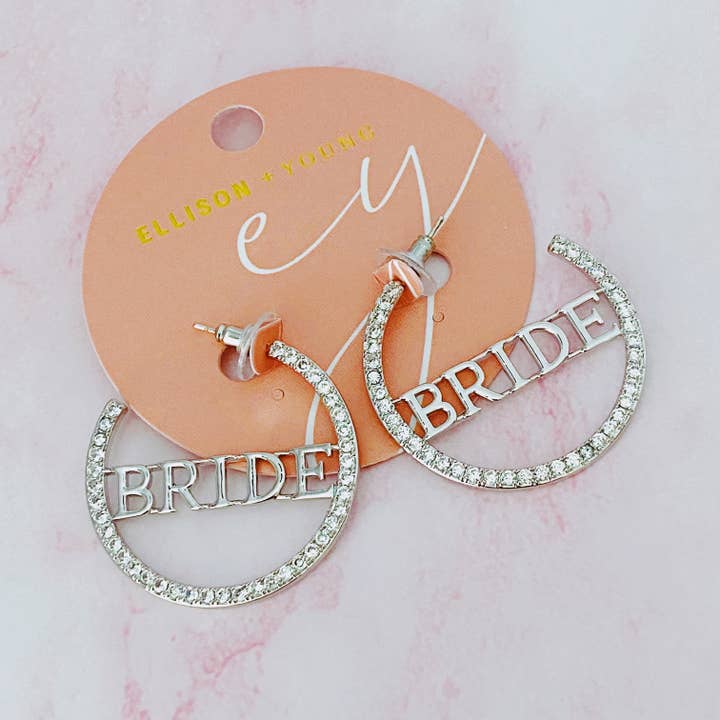 Ellison+Young - Wholesale Hoop Earrings - Bride Shines Hoop Earrings