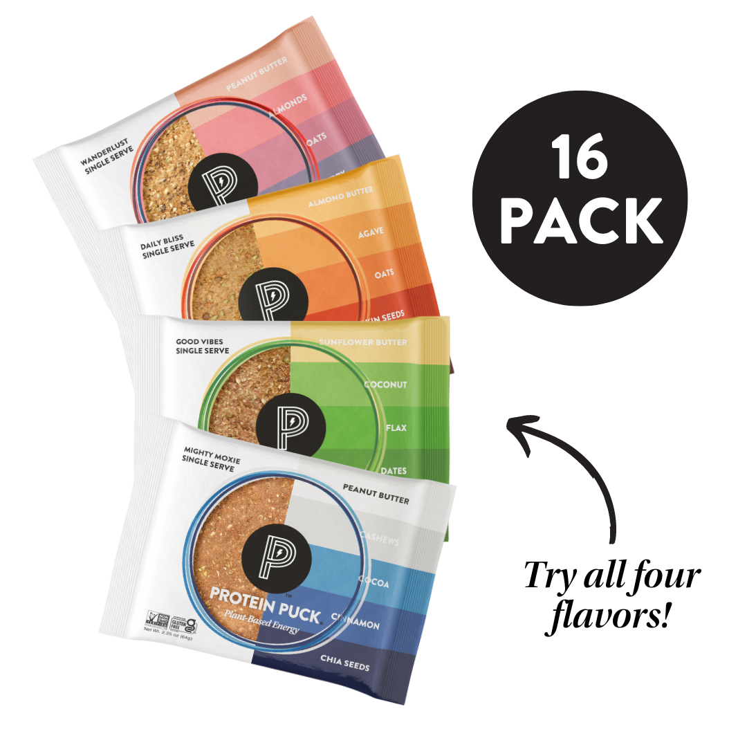 Protein Puck - Vente Barres de céréales - Barres protéinées à base de plantes - Emballage varié (barres de 16 à 2,25 oz)1