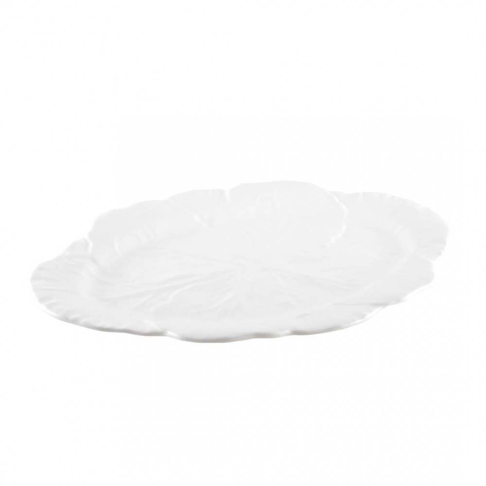 AULICA - Vente Plateaux de service - Plat ovale blanc en mélamine 50x40x2cm0