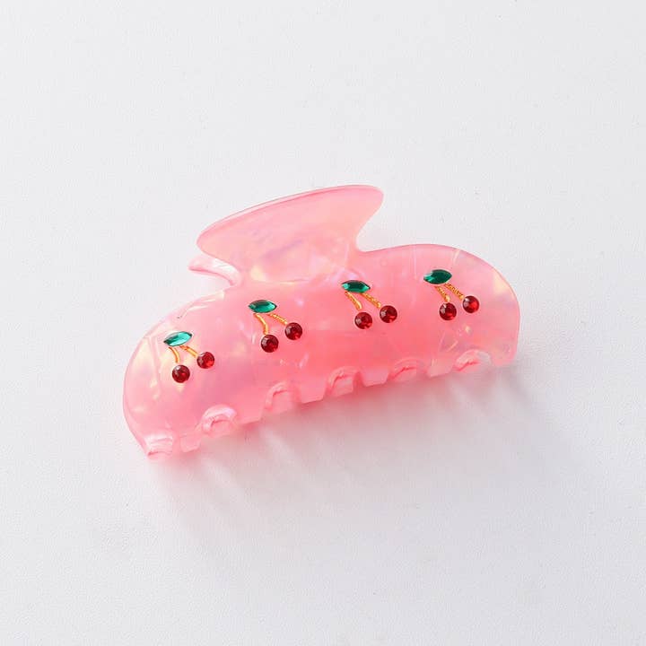 NINEXIS - Wholesale Hair Clip - Women's - CWAHA1399_LOVELY CHERRY HAIR CLAW CLIP