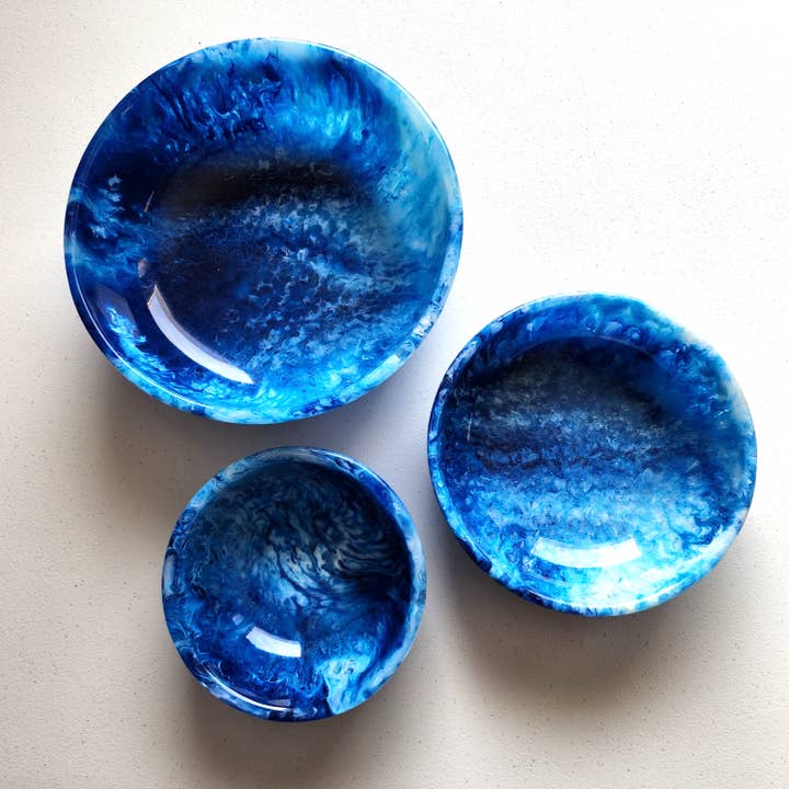 Gibb & Daan - Vente Bol de service - Ensemble de 3 bols de service en résine coulée à la main1