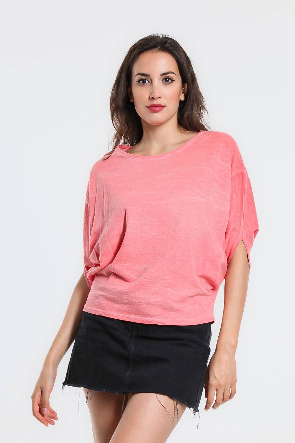 TINA Stephens Italy/Tees By Tina - Wholesale T-Shirt - Women's - Omaria Batwing Crop Top (BSS171)12