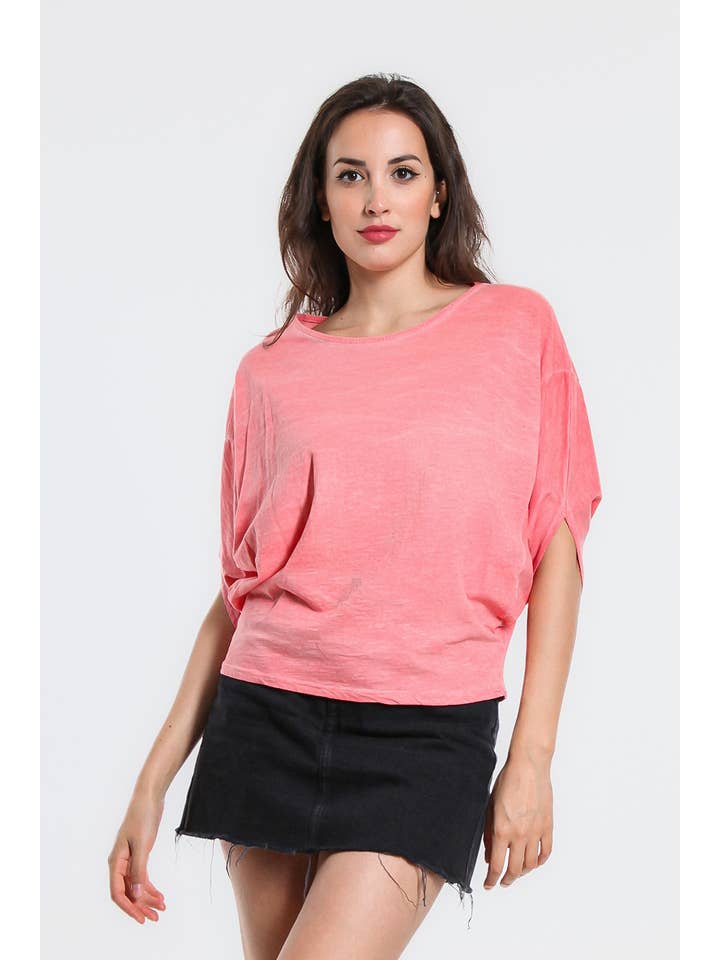 TINA Stephens Italy/Tees By Tina - Wholesale T-Shirt - Women's - Omaria Batwing Crop Top (BSS171)12
