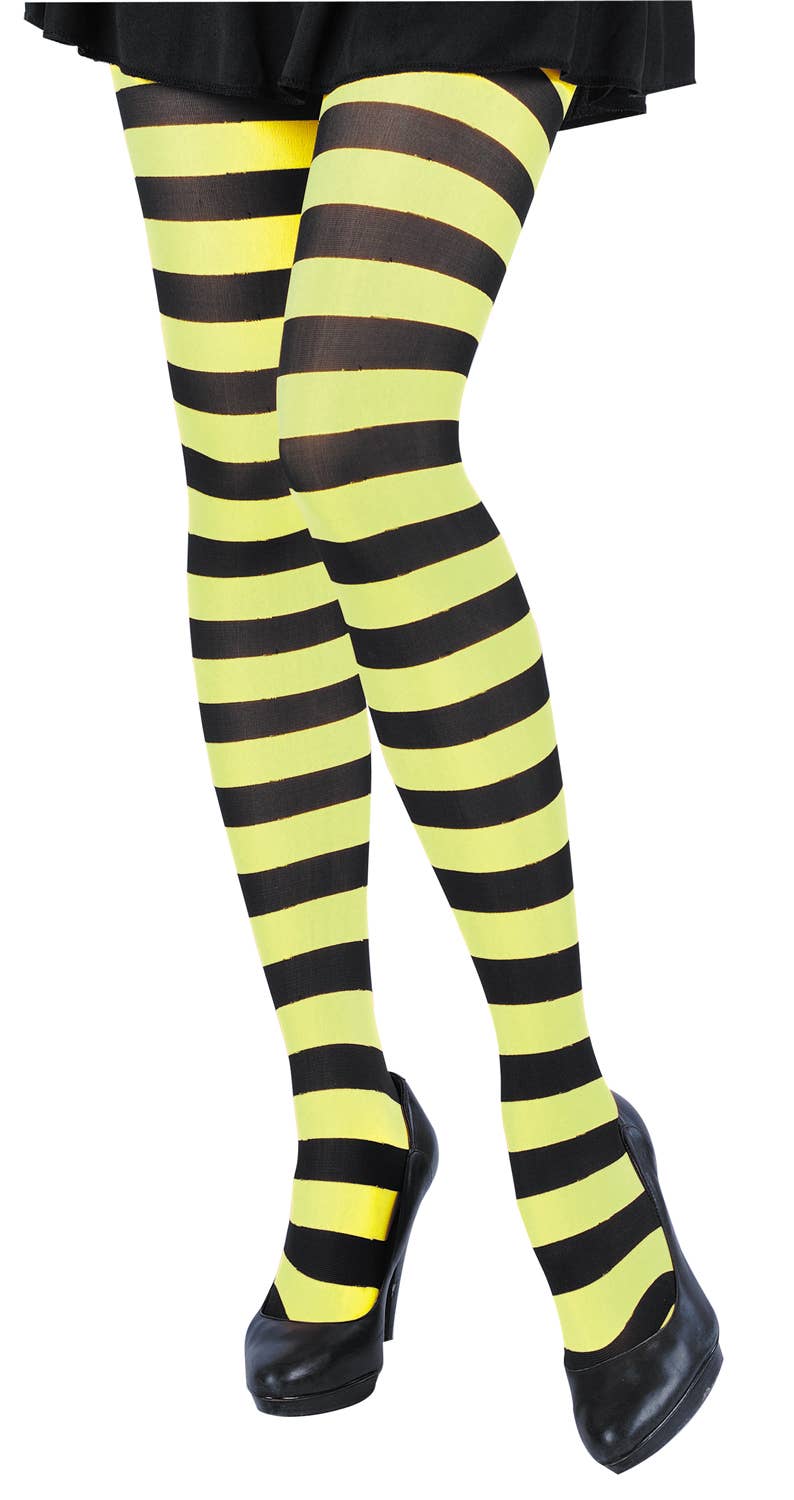 Party Pro - Vendita all'ingrosso Costume di carnevale - Unisex - Collant a righe nere e gialle1