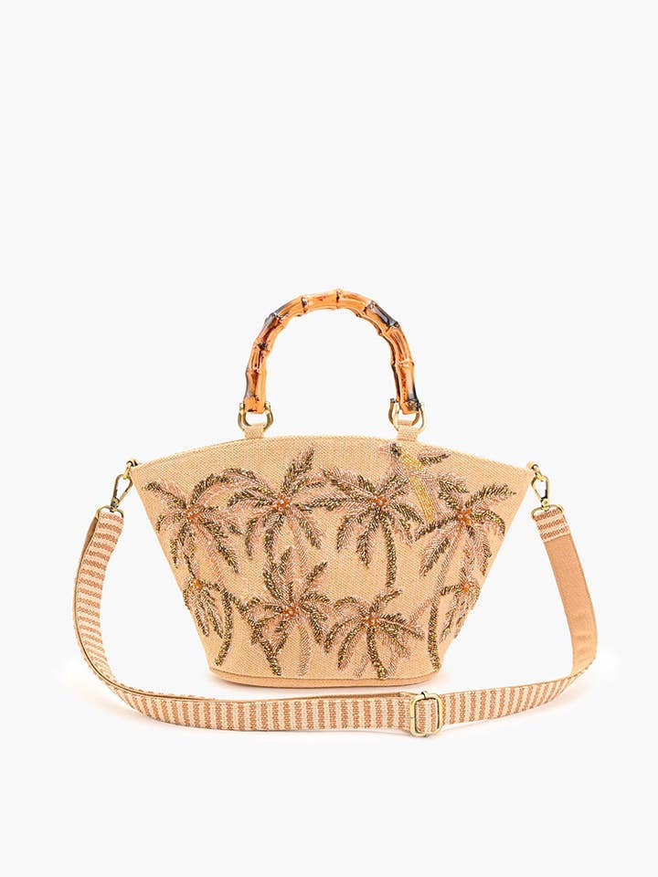 Palm Dunes Embellished Mini Tote for wholesale by America & Beyond