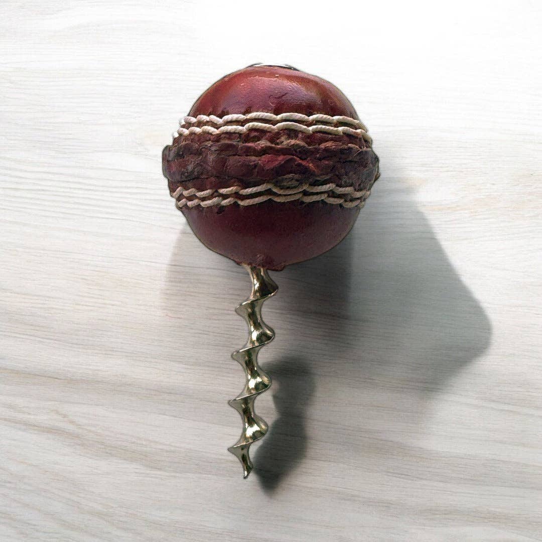 SPORTGIFTZ – wholesale Bottle/wine opener – CRICKET-GIFTS - Mini Cricket Ball Wine Opener | Hand Made in UK | 4cm Ball & Metal Auger | Easy Wine Cork Removal | Not for Synthetic Corks1