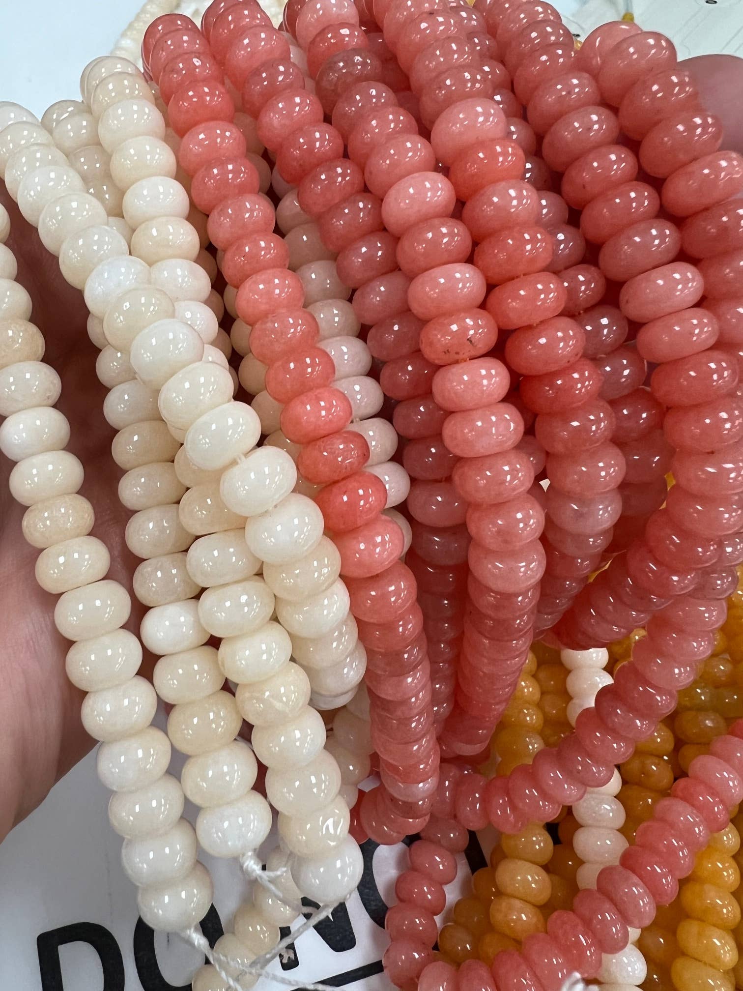 Sonya Renee Jewelry - Wholesale Beaded/Pearl Necklace - Lilly Gemstone Bead Necklace multi-color 8mm opals jade 103