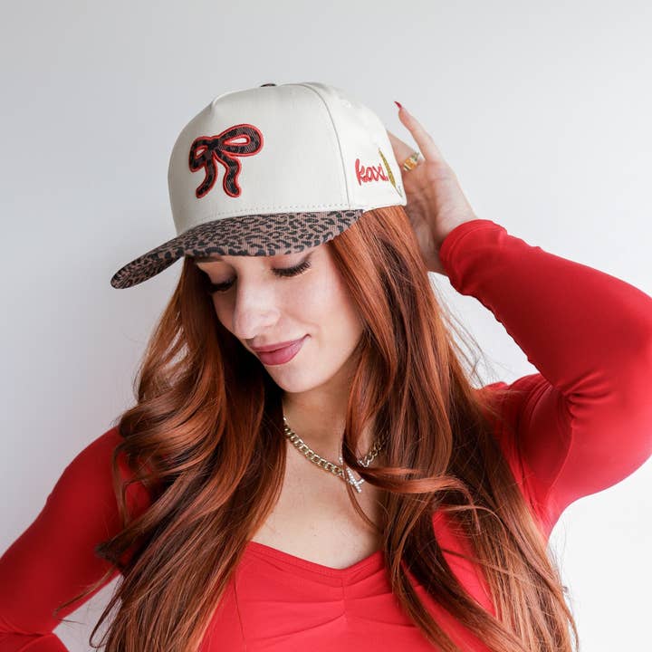 KAXI - Wholesale Trucker Hat - Women's - CHEETAH BOW TRUCKER HAT