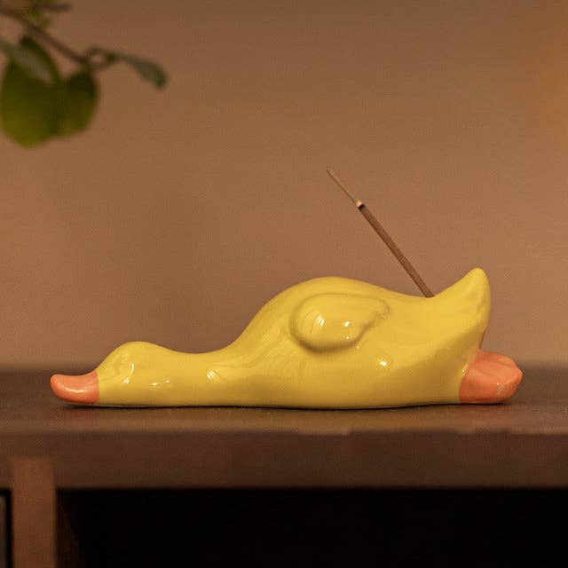 Gohobi håndlavet keramisk liggende andeornament røgelsesholder for engroshandel hos Gohobi (We cover U.S. import duties)