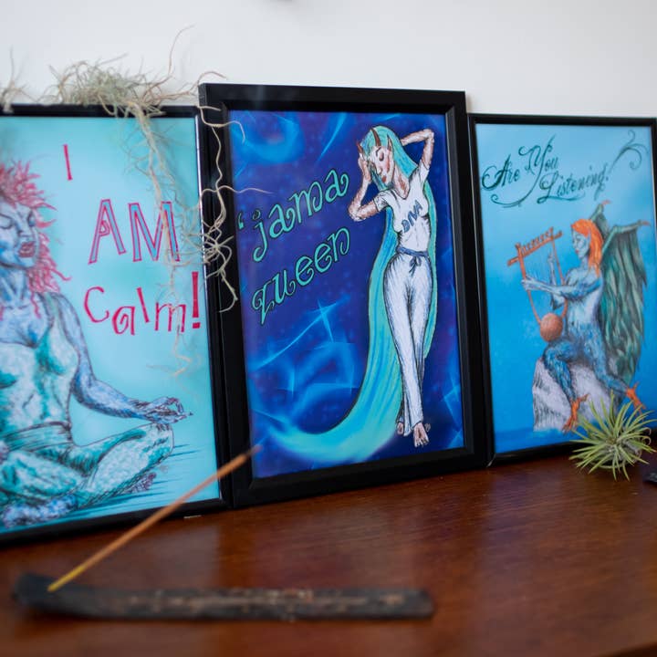 Hannah Kate Makes - Wholesale Art Print - The 'Jama Queen Art Print - Pyjama Princess - A5 Unframed9