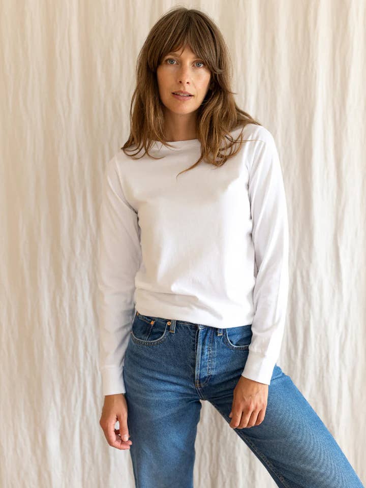 Audrey Vit T-shirt i ekologisk bomull för wholesale av Ivy