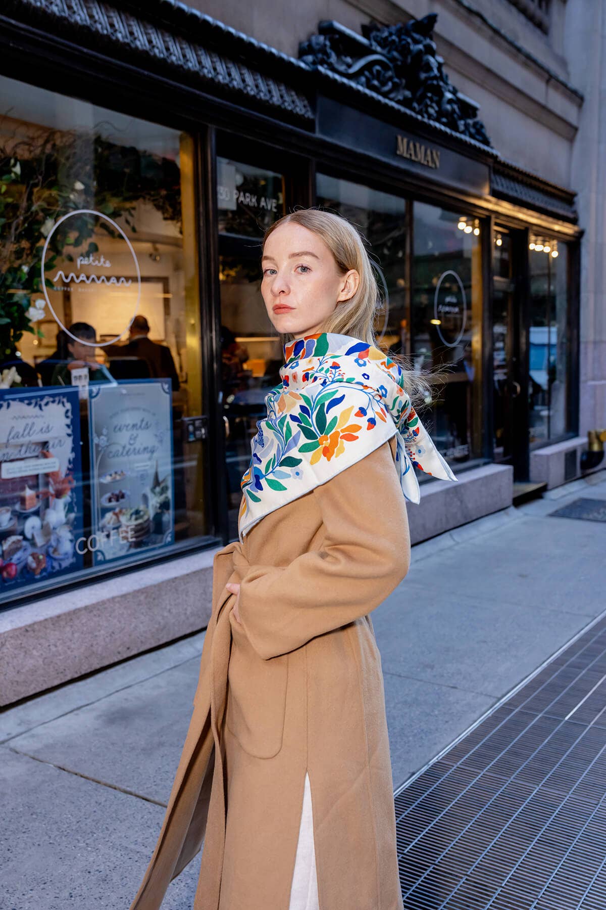 Jessie Zhao New York – wholesale Scarf – Women's – Double Sided Wool Silk Scarf Of Day Jungle Reverie3