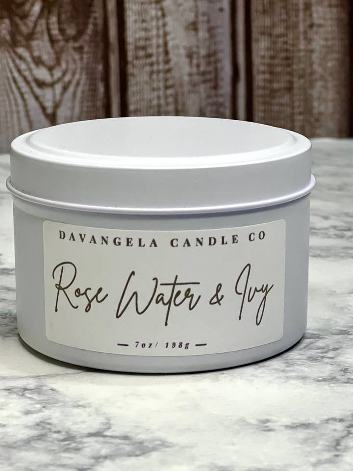 Rose Water & Ivy for wholesale by Davangela Candle Co.