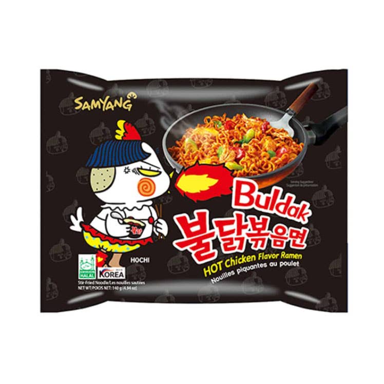 K Moitves Foods - Vendita all'ingrosso Ramen - Samyang Buldak Ramen al Gusto di Pollo–140g (Confezione da 5)1