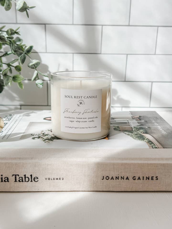 Strawberry Shortcake 7 oz Candle for wholesale by Soul Rest Candle Co.