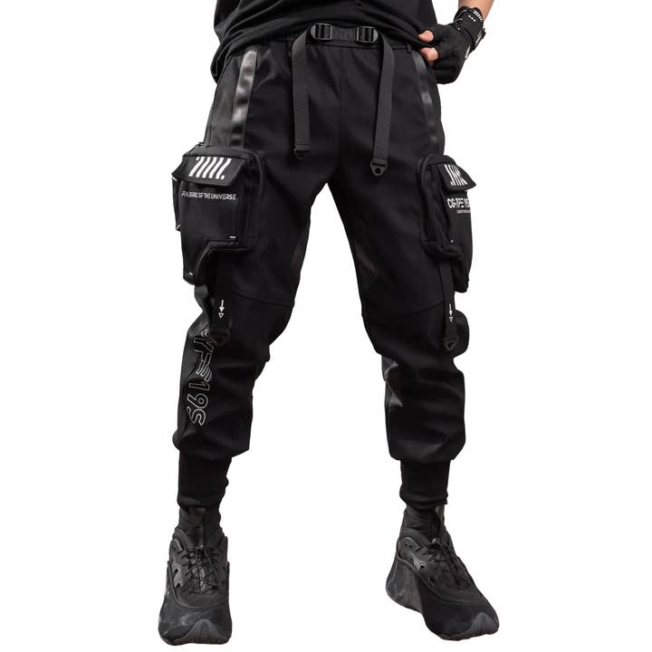 CG-Type 19S Black Cargo Pants for wholesale by Fabric of the Universe