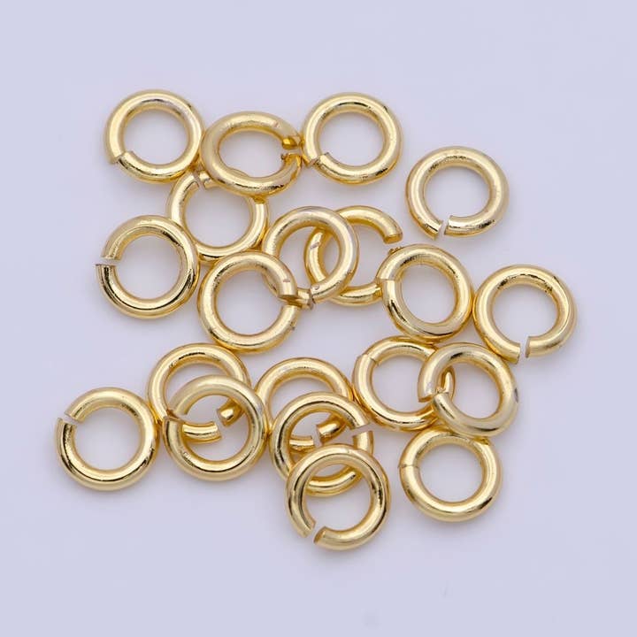 14K Gold Filled 4mm Jump Ring Findings By Bag | Z731 for wholesale by Aim Eternal