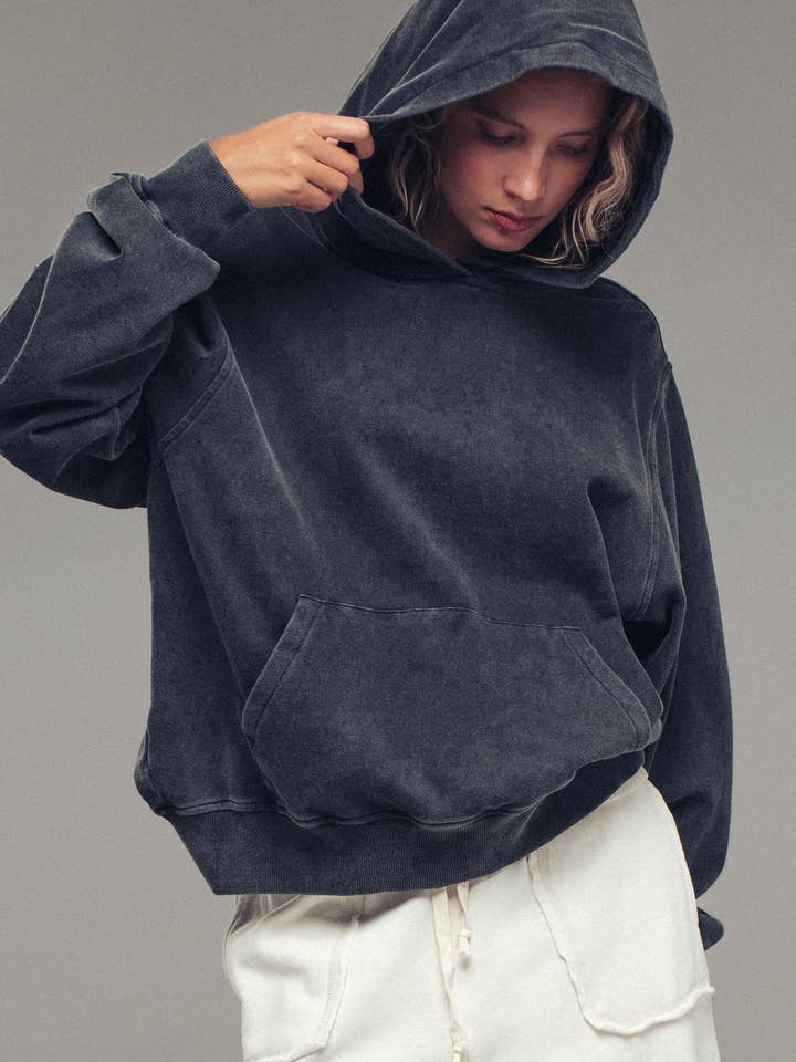 Urban Daizy - Wholesale Hoodie - Women's - Vintage Wash Oversized Brushed Hoodie35