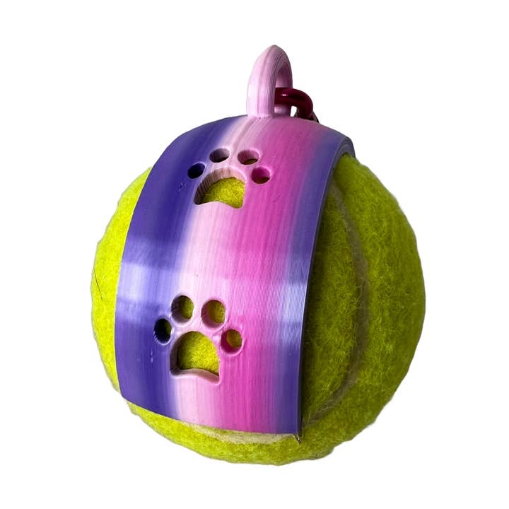 Best Friend Supplies Co - Wholesale Pet Fetch Ball - Dog - Candy Pink 3D Printed Tennis Ball Holder0