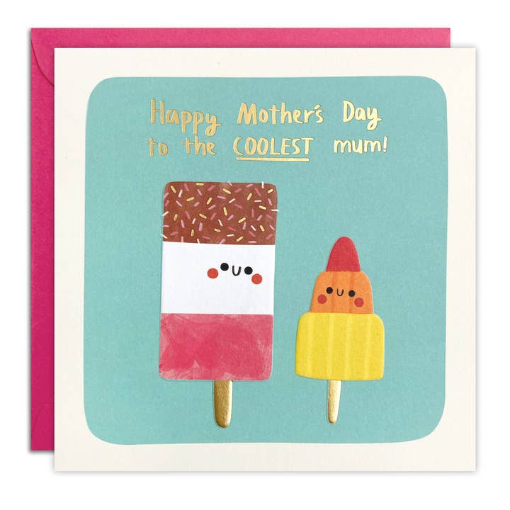 Coolste Mama IJsjes Moederdagkaart - Square Peg voor wholesale door James Ellis