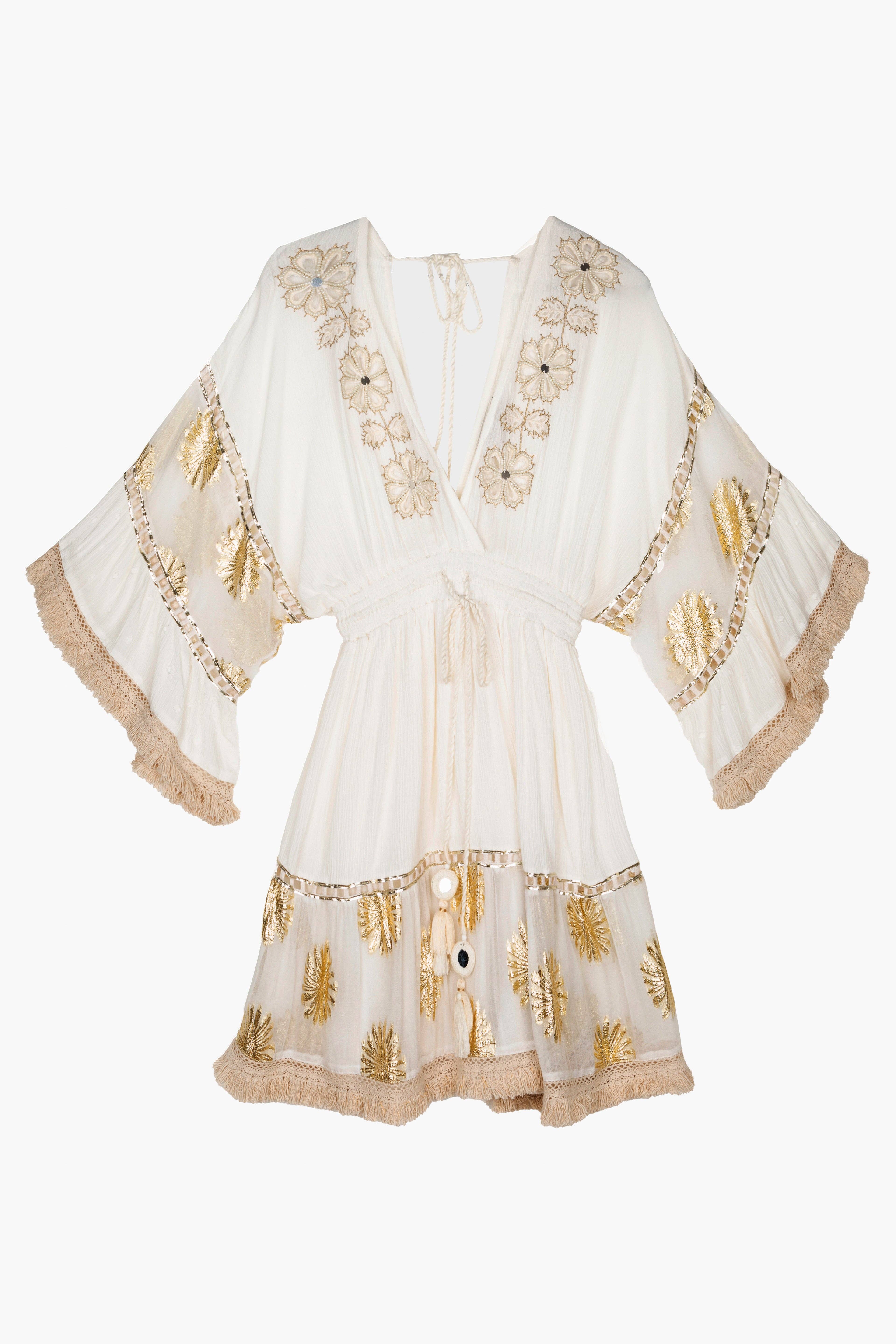 Piti Cuiti – Großhandel Kleid – Damen – WEISSES KURZES KLEID MANILA3