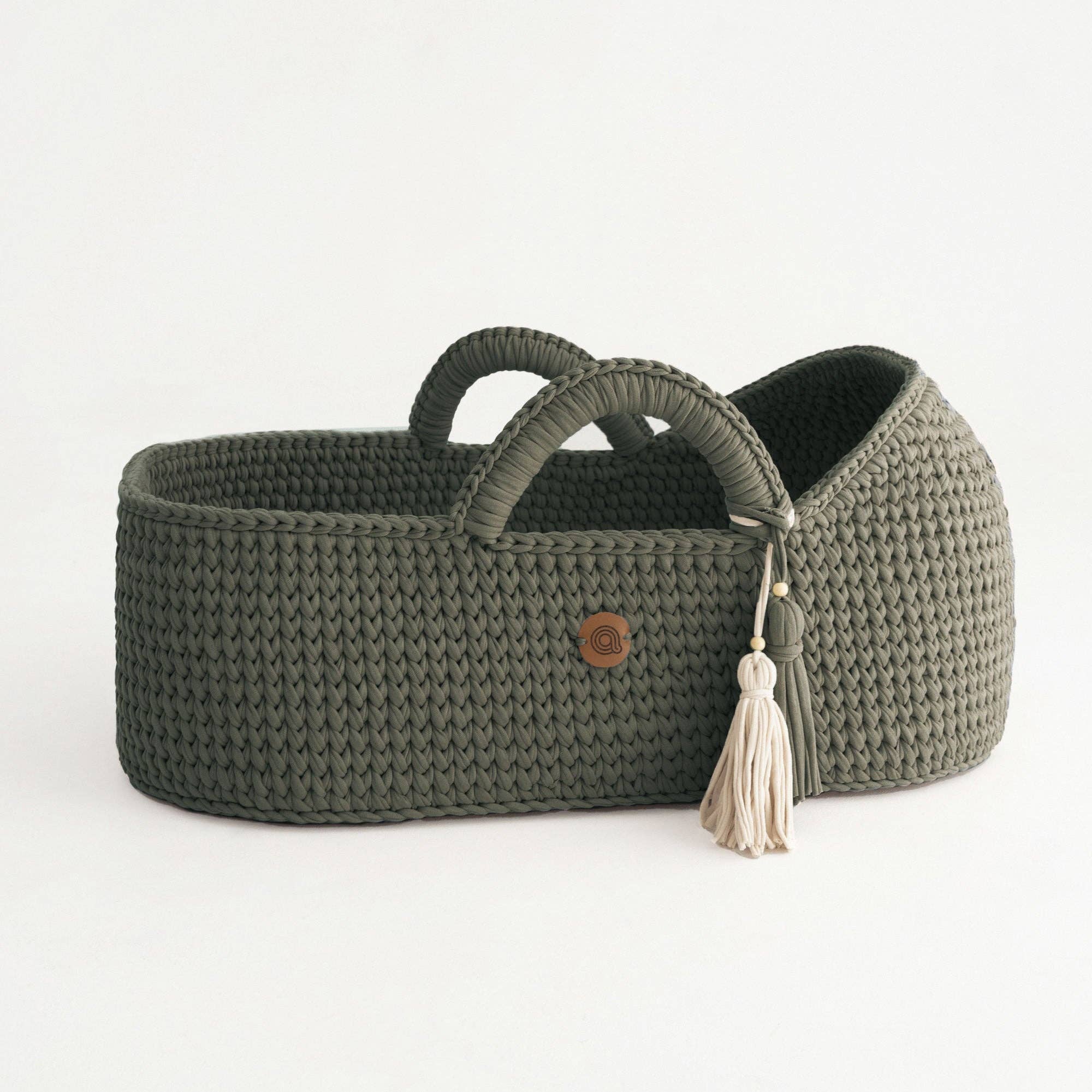 ANZY HOME - Wholesale Bassinet - Baby - Knitted Baby Moses Basket With Round Hood4