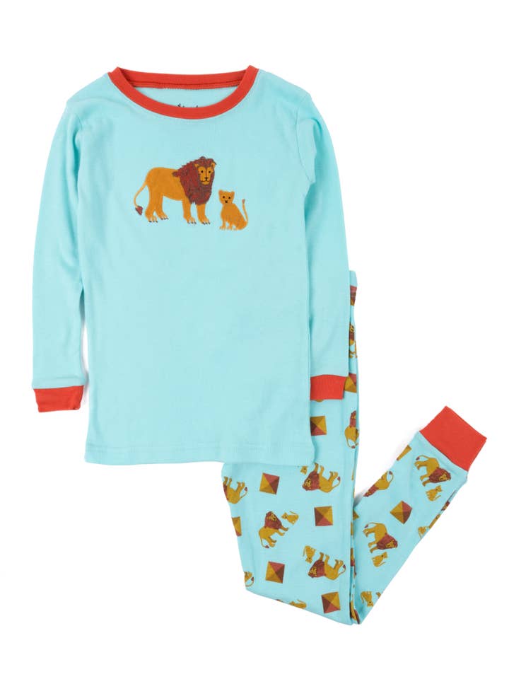 Leveret Pajamas - Vente Haut et bas de pyjama – enfant - Pyjama deux pièces en coton imprimé animaux6