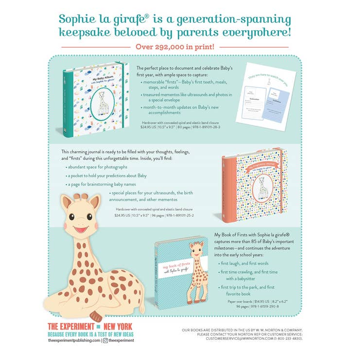 W. W. Norton - Wholesale Journal/Diary - My Book of Firsts with Sophie la girafe®9