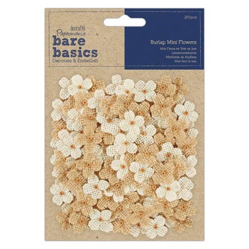 West Design Products – wholesale Artificial flowers – Bare Basics - Burlap Mini Flowers (200pcs)