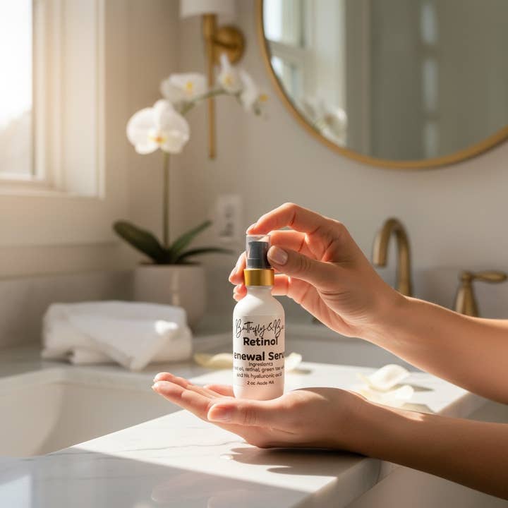 Butterfly&Bee - Wholesale Facial serum/concentrate - Retinol Face Serum with Green Tea & Hyaluronic Acid3