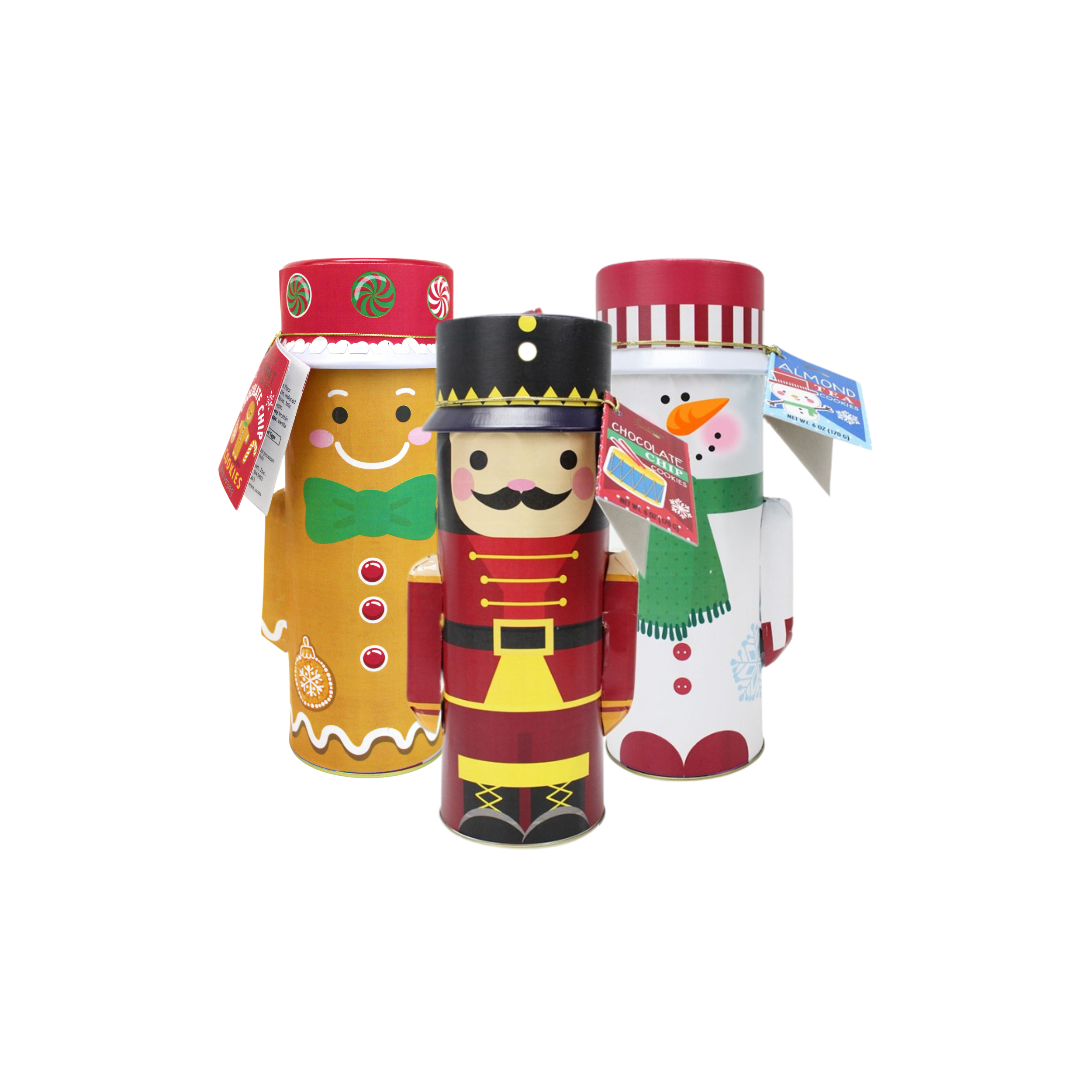 Too Good Gourmet - Wholesale Cookie - Holiday Character Tins – Nutcracker, Snowman & Gingerbread5