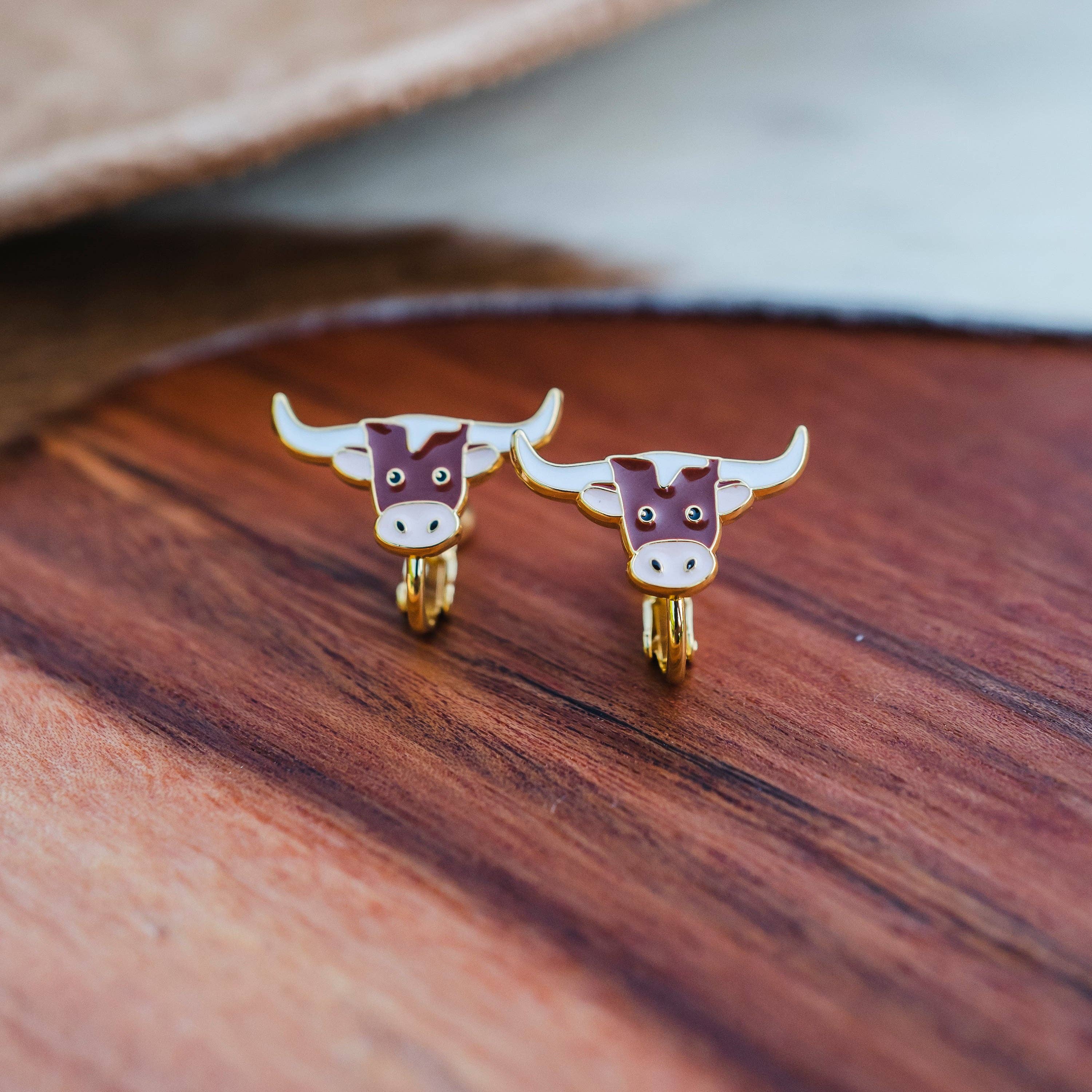 Miss Modi - Wholesale Stud/Post Earrings - Texas Longhorn Enamel Earrings/ Bracelet/ Necklace3