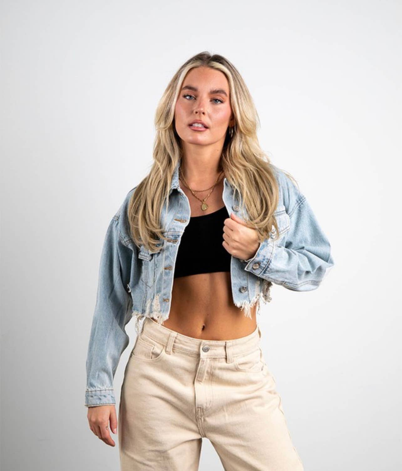 Adel Kasza Co - Vente Veste en jean – femme - Veste courte en jean Hollywood1